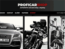 Tablet Screenshot of proficar-shop.sk